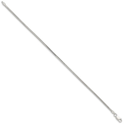 Sterling Silver 2mm Diamond-cut Snake Chain