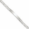 Sterling Silver Small ID Plate, Curb Link Bracelet