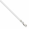 Sterling Silver 16inch 3mm Frosted Clear Rubber Cord Necklace