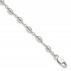 Sterling Silver Fancy Bead Anklet