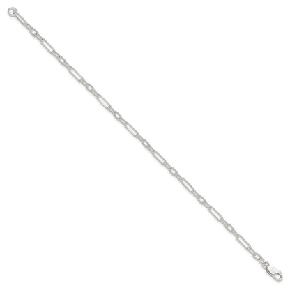 Sterling Silver Fancy Link Anklet
