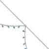 Sterling Silver Turquoise Beads Double Chain Anklet
