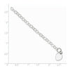 Sterling Silver Engraveable Heart Charm Bracelet