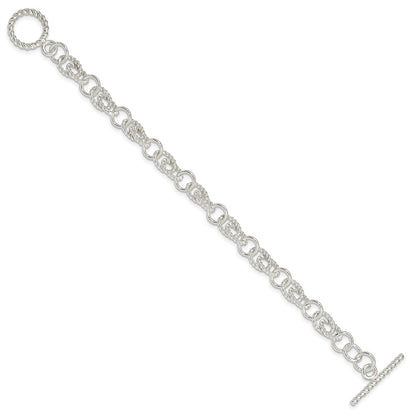 Sterling Silver Double Twist Link Bracelet