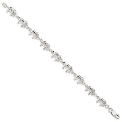 Sterling Silver Elephant Bracelet