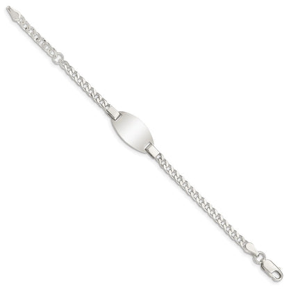Sterling Silver Childrens 5in Plus 1in Ext ID Bracelet