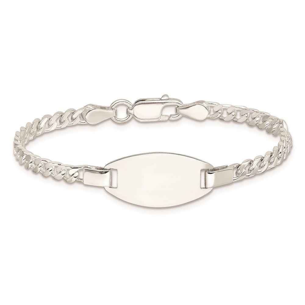 Sterling Silver Childrens 5in Plus 1in Ext ID Bracelet
