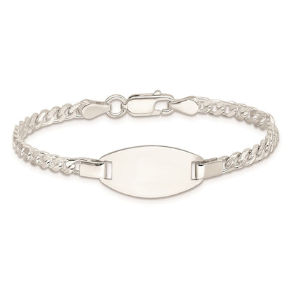 Sterling Silver Childrens 5in Plus 1in Ext ID Bracelet