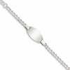 Sterling Silver Childrens 5in Plus 1in Ext ID Bracelet