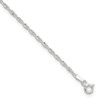 Sterling Silver 1.8mm Singapore Chain 10 inch Plus 1 inch Extender Chain - Total 11 inch Anklet