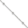 Sterling Silver 1mm Beaded Chain 10 inch Plus 1 inch Extender - Total 11 inch Anklet