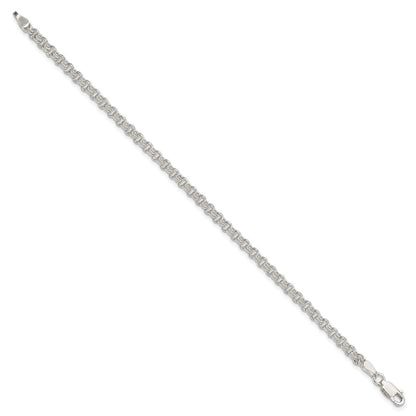 Sterling Silver 3mm Double Link Charm Bracelet