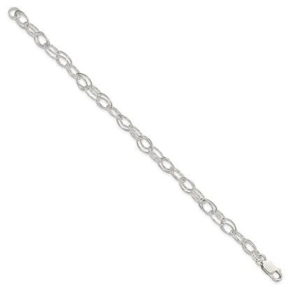 Sterling Silver 6mm Double Link Bracelet