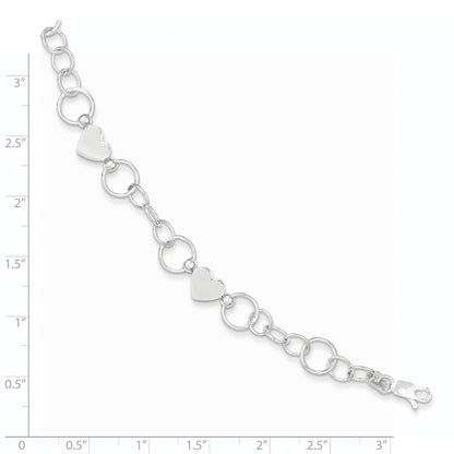 Sterling Silver Heart Bracelet