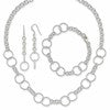 Sterling Silver Necklace, Bracelet and Earring Set