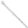 Sterling Silver 3mm Singapore Chain 10 inch Plus 1 inch Extender - Total 11 inch Anklet