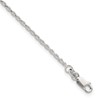Sterling Silver 2mm Rope Chain 9 inch Plus 1 inch Extender - Total 10 inch Anklet