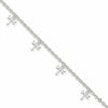 Sterling Silver Dragonfly Charms 10 inch Plus 1 inch Extender - Total 11 inch Anklet