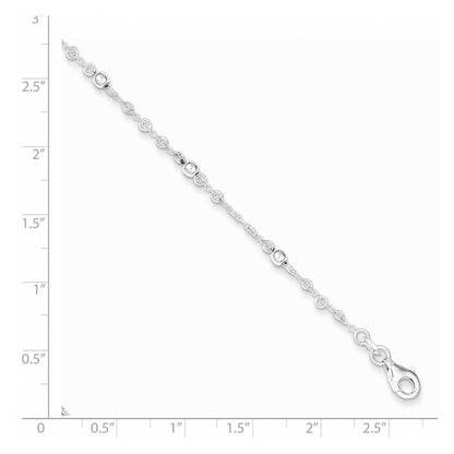 Sterling Silver Polished Fancy Bead Bracelet
