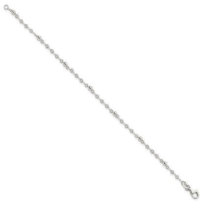 Sterling Silver Polished Fancy Bead Bracelet