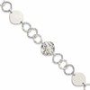 Sterling Silver Polished and Textured Fancy Link Bracelet