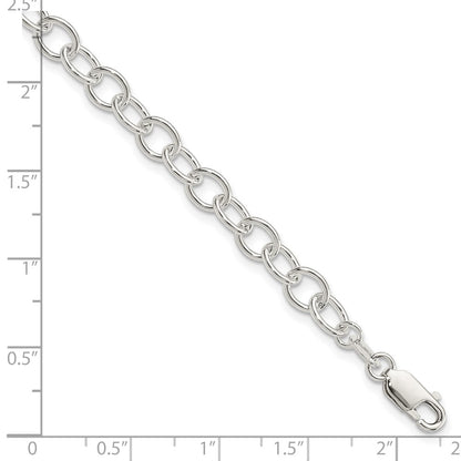 Sterling Silver Polished Fancy Link Bracelet