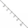 Sterling Silver FAITH Letters 10 inch Plus 1 inch Extender - Total 11 inch Anklet