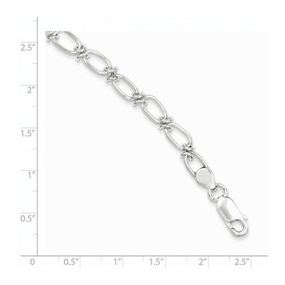 Sterling Silver Polished Oval Link Bracelet