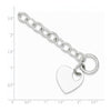 Sterling Silver Polished Engraveable Heart Bracelet
