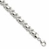 Sterling Silver Polished X and O Bracelet