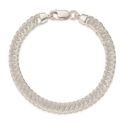 Sterling Silver Polished Fancy Link Bracelet