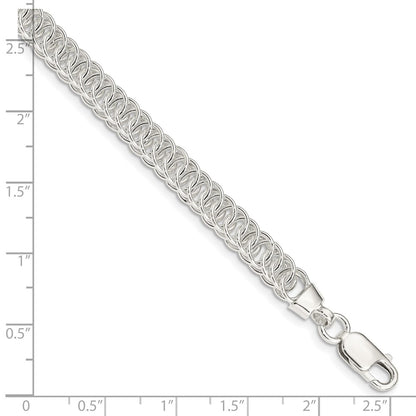 Sterling Silver Polished Fancy Link Bracelet