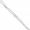 Sterling Silver 2-Strand Feathers 10 inch Plus 1 inch Extender - Total 11 inch Anklet