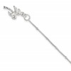 Sterling Silver 10inch Solid Polished Palm Tree Anklet