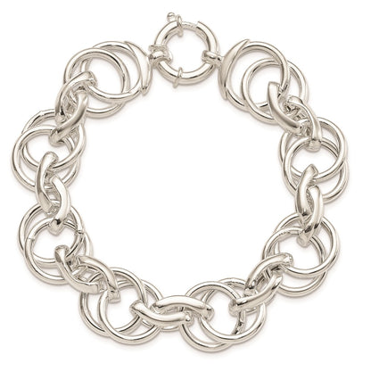 Sterling Silver Polished Fancy Link 8.5 inch Bracelet