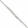 Sterling Silver Polished 3-Strand 7.5in Bracelet