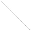 Sterling Silver Rhodium-plated Bezel CZ 10in Plus 2in Ext. Anklet
