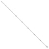 Sterling Silver Rhodium-plated Bezel CZ 10in Plus 2in Ext. Anklet