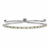 Sterling Silver Rhod-plated November Yellow CZ Adjustable Bracelet