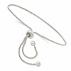 Sterling Silver Round Box Chain Adjustable Bolo Bracelet