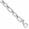 Sterling Silver Rhodium-plated Polished Twisted Link 8 inch Bracelet