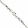 Sterling Silver Polished Graduated Beads Bracelet
