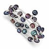 7-8mm Black Baroque Freshwater Cultured Pearl and Glass Beaded Wrap Bracelet