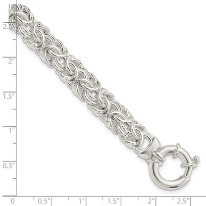Sterling Silver Polished Byzantine Link Bracelet