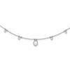 Sterling Silver RH-plated CZ Miraculous Medal w/1.5in ext. Necklace