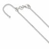 Sterling Silver Polished 1.85mm Rolo Adjustable Necklace
