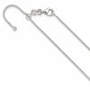 Sterling Silver Polished Round Box Adjustable Necklace