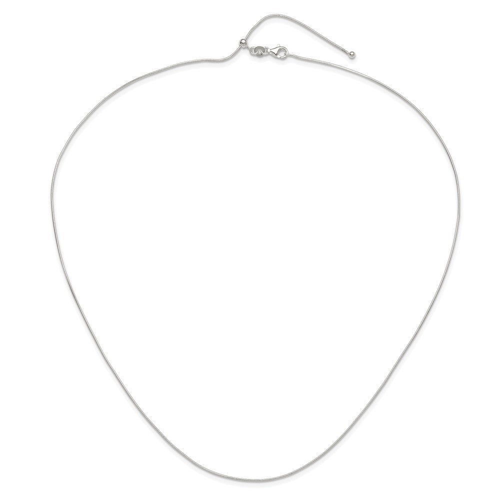 Sterling Silver Polished .95mm Snake Adjustable Necklace