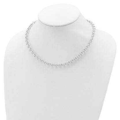 Sterling Silver Polished Rolo Fancy Necklace