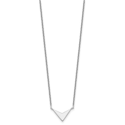 Sterling Silver Polished V-Shape Necklace
